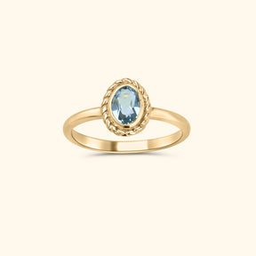 December blue topaz - Birthstone ring