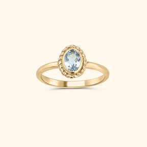 March Aquamarine - Birthstone ring